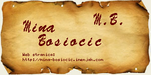 Mina Bosiočić vizit kartica